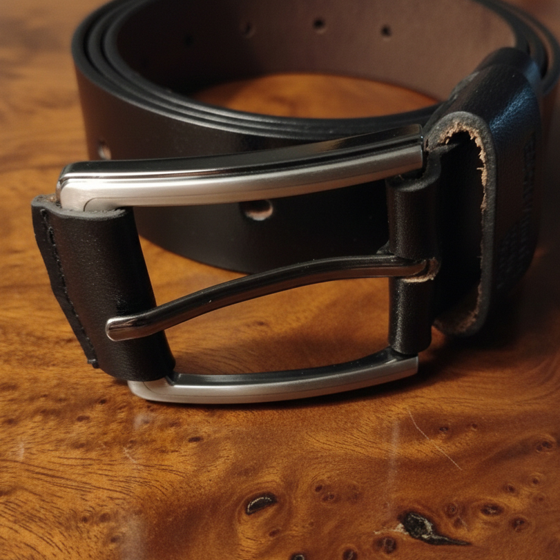 উডল্যান্ড পুরুষদের ১০০% জেনুইন লেদার বেল্ট - ক্লাসিক ব্ল্যাক