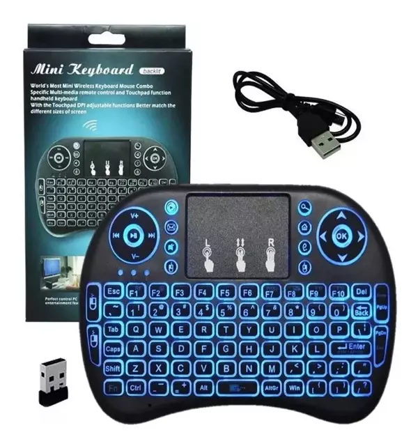i8 Mini Wireless Keyboard with Touch Mouse Pad &amp;amp; RGB Backlit